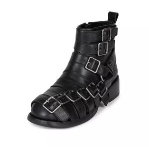 Jeffrey Campbell Black Belted Up Boots 7.5